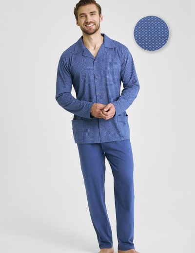 Пижама мужская Taro 3483/3484/3485 DEREK, Цвет: джинс, Размеры: 3XL, изображение 2