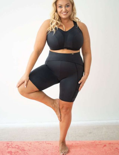 Короткие леггинсы Kris Line ACTIVE leggings bikers, Цвет: черный, Размеры: 2XL, изображение 3