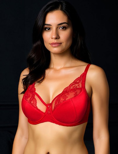 Бюстгальтер полупоролон Albina L CAROLINA 6050 красный, Цвет: красный, Размеры: 85D, изображение 3