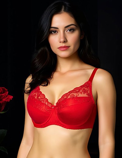 Бюстгальтер тонкий поролон Albina L CAROLINA 8084 красный, Цвет: красный, Размеры: 85F, изображение 3