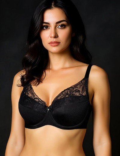 Бюстгальтер на поролоне Albina L IRIS 8084 чёрный, Цвет: черный, Размеры: 75D, изображение 3