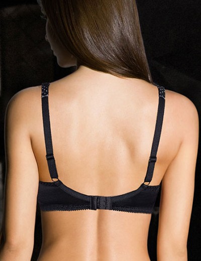 Мягкий бюстгальтер в горошек Albina L SCARLETTE 7008 черный, Цвет: черный, Размеры: 90E, изображение 2