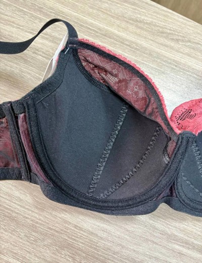 Кружевной полумягкий бюстгальтер Alles GOJI PU, Цвет: розовый, Размеры: 75F, изображение 5