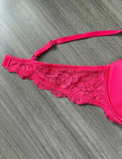 Кружевной бюстгальтер пуш-ап Esotiq 42354 SWEETHEART малиновый, Цвет: малиновый, Размеры: 65G, изображение 5