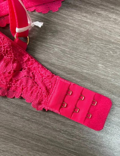 Кружевной бюстгальтер пуш-ап Esotiq 42354 SWEETHEART малиновый, Цвет: малиновый, Размеры: 65G, изображение 6