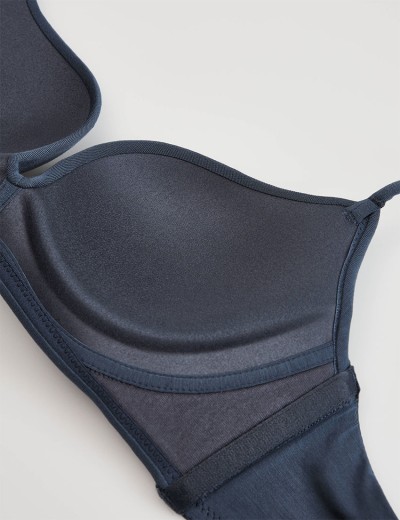 Гладкий бюстгальтер пуш-ап Esotiq COMFIE 43661 темно-синий, Цвет: темно-синий, Размеры: 75D, изображение 6