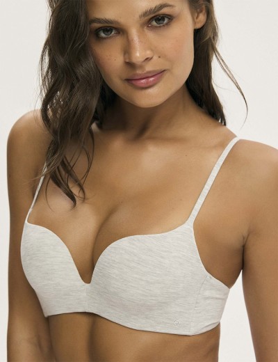 Гладкий бюстгальтер пуш-ап Esotiq COMFIE 43661 светло-серый, Цвет: светло-серый, Размеры: 75D, изображение 3