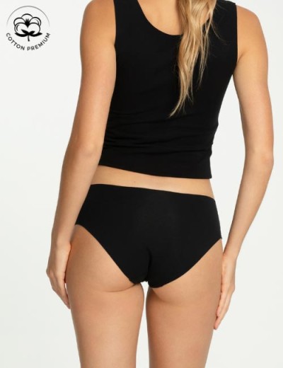 Бесшовные трусы слипы Julimex COTTON MOOD CLASSIC чёрный, Цвет: чёрный, Размеры: M, изображение 4