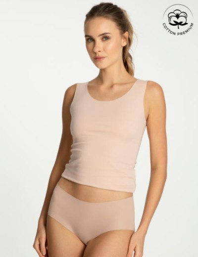 Бесшовные трусы слипы Julimex COTTON MOOD MAXI бежевый, Цвет: бежевый, Размеры: M, изображение 3