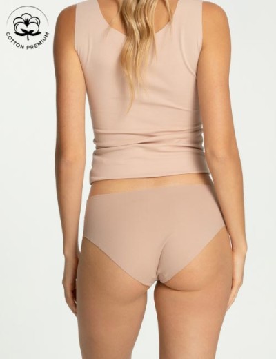 Бесшовные трусы слипы Julimex COTTON MOOD MAXI бежевый, Цвет: бежевый, Размеры: M, изображение 4