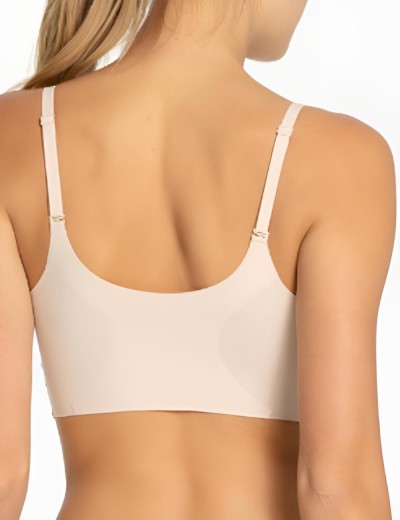 Бесшовный топ Julimex SIMPLE BRA TOP бежевый, Цвет: бежевый, Размеры: M, изображение 2