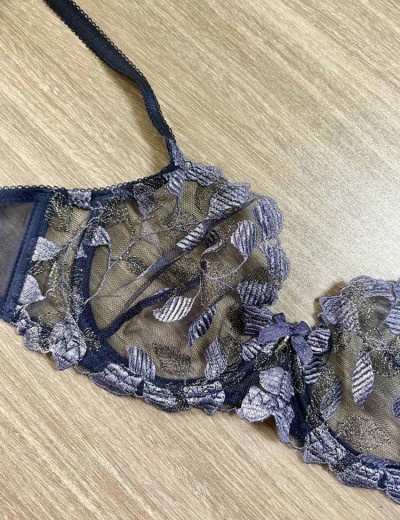 Бюстгальтер с мягкой чашкой Laete L00-177 сиренево-синий, Цвет: синий, Размеры: 75B, изображение 3