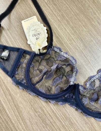 Бюстгальтер с мягкой чашкой Laete L00-177 сиренево-синий, Цвет: синий, Размеры: 75B, изображение 4