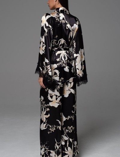 Комплект-тройка из натурального шёлка Mia-Amore ARABEL 4776, Цвет: черный, Размеры: 3XL, изображение 4