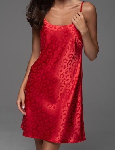 Короткая жаккардовая сорочка Mia-Amore LEONA 2230 красный, Цвет: красный, Размеры: 3XL, изображение 4