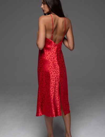 Атласная жаккардовая сорочка Mia-Amore LEONA 2231 красный, Цвет: красный, Размеры: 2XL, изображение 2