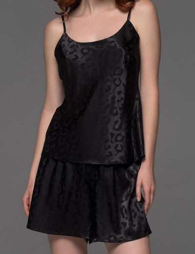 Пижама из жаккардового атласа Mia-Amore LEONA 2232 чёрный, Цвет: черный, Размеры: 2XL, изображение 4