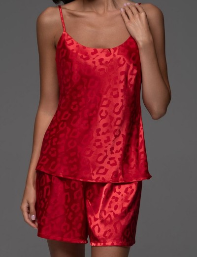 Пижама из жаккардового атласа Mia-Amore LEONA 2232 красный, Цвет: красный, Размеры: 3XL, изображение 4