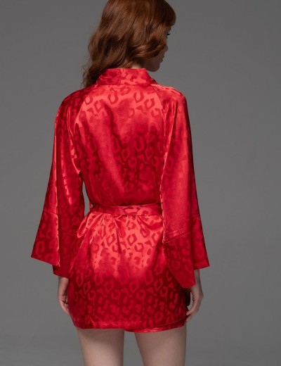 Атласный комплект-тройка Mia-Amore LEONA 2234 красный, Цвет: красный, Размеры: 2XL, изображение 3
