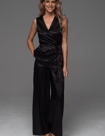 Атласный комплект-двойка Mia-Amore LEONA 2235 чёрный, Цвет: черный, Размеры: 2XL, изображение 2