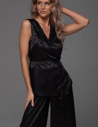 Атласный комплект-двойка Mia-Amore LEONA 2235 чёрный, Цвет: черный, Размеры: 2XL, изображение 3