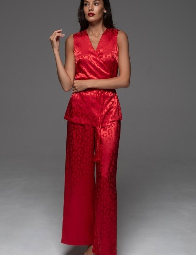 Атласный комплект-двойка Mia-Amore LEONA 2235 красный, Цвет: красный, Размеры: 2XL, изображение 3