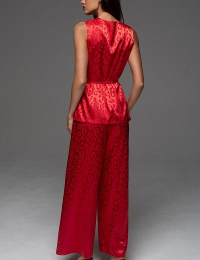 Атласный комплект-двойка Mia-Amore LEONA 2235 красный, Цвет: красный, Размеры: 2XL, изображение 2