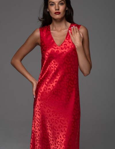 Длинная сорочка Mia-Amore LEONA 2237 красный, Цвет: красный, Размеры: 2XL, изображение 3