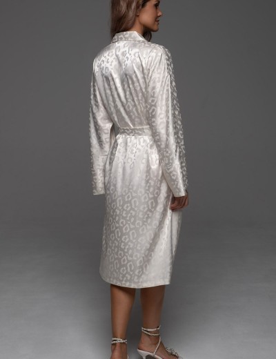 Длинная жаккадовая рубашка Mia-Amore LEONA 2238 молочный, Цвет: молочный, Размеры: 2XL, изображение 3