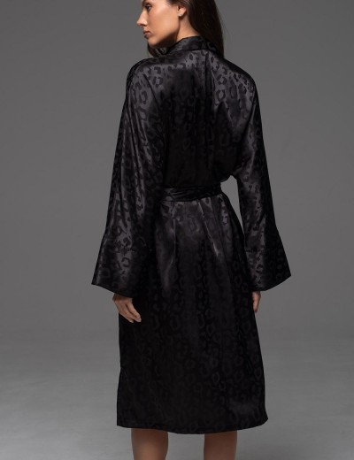 Длинная жаккадовая рубашка Mia-Amore LEONA 2238 чёрный, Цвет: черный, Размеры: 2XL, изображение 3