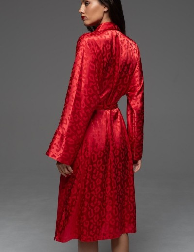 Длинная жаккадовая рубашка Mia-Amore LEONA 2238 красный, Цвет: красный, Размеры: 2XL, изображение 2