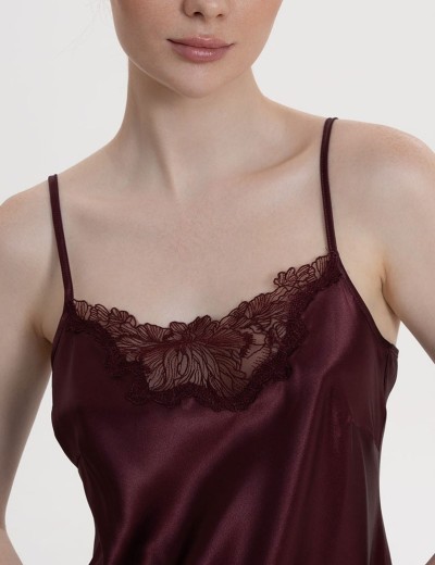 Шелковая сорочка с клиньями Mia-Amore LILIROSE 4591 винный, Цвет: винный, Размеры: 2XL, изображение 3