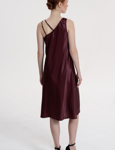 Шёлковая ночная сорочка Mia-Amore LILIROSE 4595 винный, Цвет: винный, Размеры: L, изображение 2