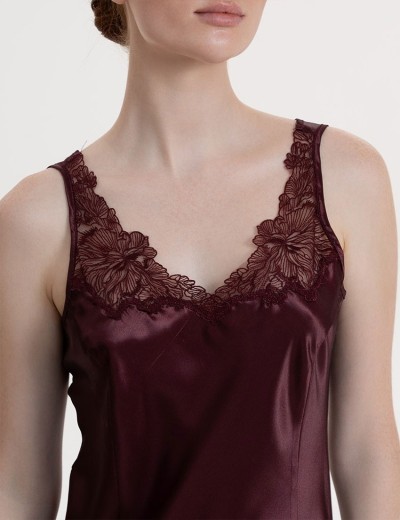 Сорочка с кружевными бретелями Mia-Amore LILIROSE 4598 винный, Цвет: винный, Размеры: 2XL, изображение 4