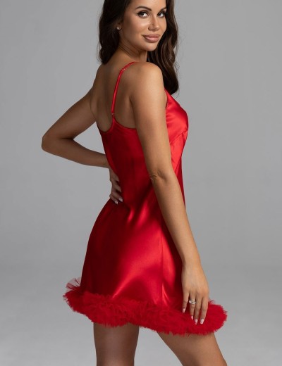 Сорочка с пышной рюшей Mia-Amore LOLI 2310 красный, Цвет: красный, Размеры: 2XL, изображение 2