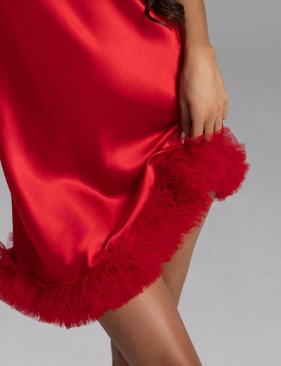 Сорочка с пышной рюшей Mia-Amore LOLI 2310 красный, Цвет: красный, Размеры: 2XL, изображение 5