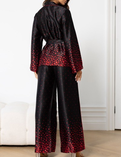 Пижама из атласа Mia-Amore NOEMI 2325, Цвет: черный, Размеры: XL, изображение 2