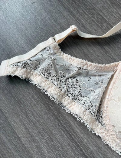 Кружевной бюстгальтер на поролоне Lina A 6086 жасмин, Цвет: жасмин, Размеры: 80B, изображение 6