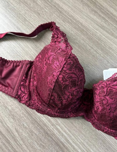 Бюстгальтер балконет Simona M 530/30 бордовый, Цвет: бордо, Размеры: 70G, изображение 4