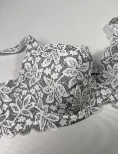 Бюстгальтер балконет кружево биколор Simona M 608 рябушка, Цвет: рябушка, Размеры: 80F, изображение 3