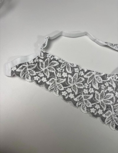 Бюстгальтер балконет кружево биколор Simona M 608 рябушка, Цвет: рябушка, Размеры: 80F, изображение 5