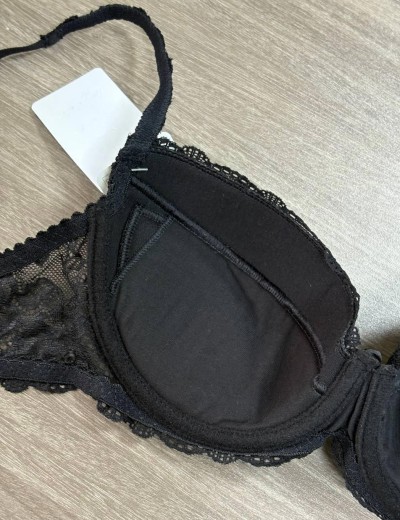 Бюстгальтер балконет пуш-ап классика Simona M 870 черный, Цвет: черный, Размеры: 95B, изображение 5