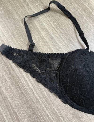 Бюстгальтер балконет пуш-ап классика Simona M 870 черный, Цвет: черный, Размеры: 95B, изображение 6