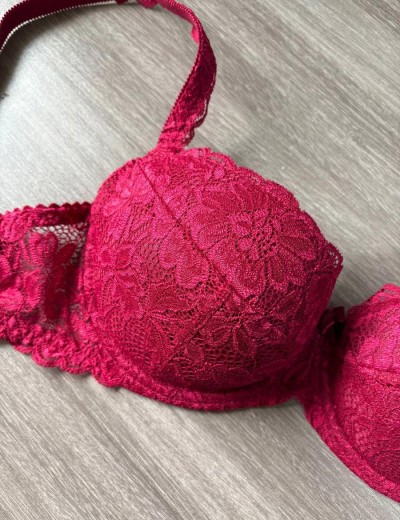 Бюстгальтер балконет пуш-ап Simona M 870 румба, Цвет: румба, Размеры: 80B, изображение 4