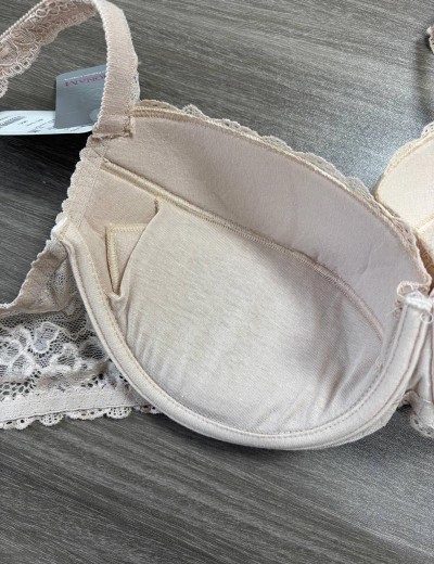 Бюстгальтер балконет пуш-ап классика Simona M 870 серебристый пион, Цвет: серебристый пион, Размеры: 70D, изображение 5