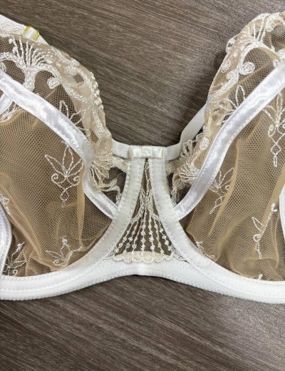 Легкий кружевной бюстгальтер Subtille AVRIL WHITE soft, Цвет: белый, Размеры: 65J, изображение 3