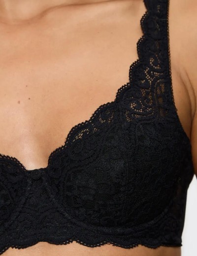 Кружевной бюстгальтер балконет Triumph AMOURETTE WHP чёрный, Цвет: чёрный, Размеры: 70C, изображение 3