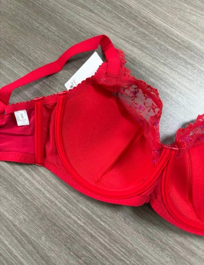 Бюстгальтер полумягкий с вышивкой Valmira 1109-1109/B красный с фуксией, Цвет: красный с фуксией, Размеры: 80G, изображение 7