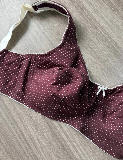 Бюстгальтер на широких лямках Valmira 1121/C вино в крапинку, Цвет: вино в крапинку, Размеры: 110I, изображение 3