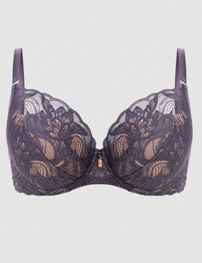 Бюстгальтер с пуш-ап вкладышами Alles LUCE VIOLA P-UP grafit, Цвет: графит, Размеры: 70B, изображение 9